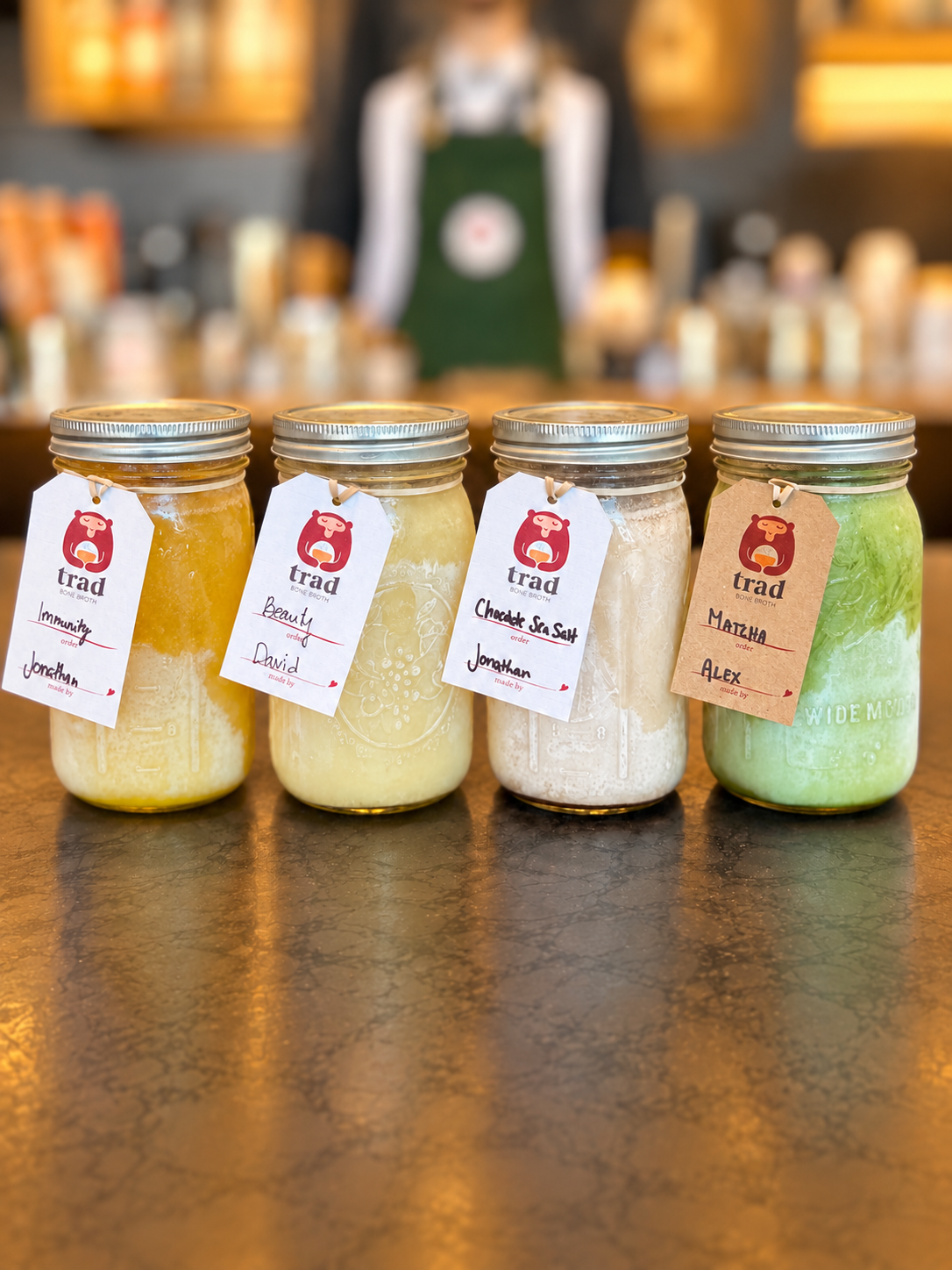 Build Your Own Variety Pack with Immunity, Beauty, Chocolate Sea Salt, and Matcha Broth examples